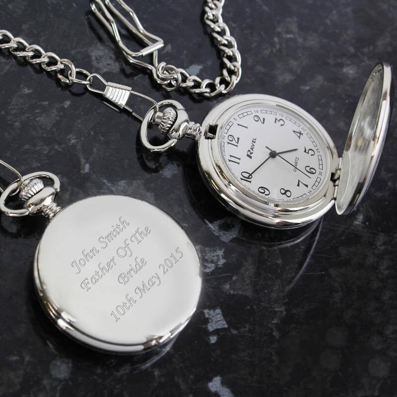 Personalised Pocket Watch silver