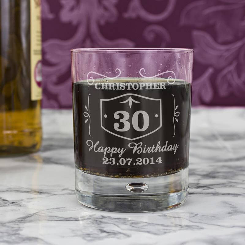 Personalised Birthday Whisky Glass