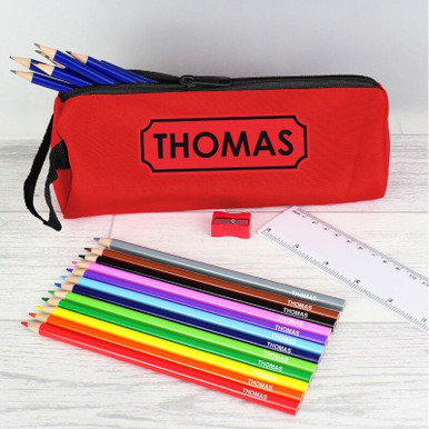 Click to view product details and reviews for Personalised Pencil Case Set.
