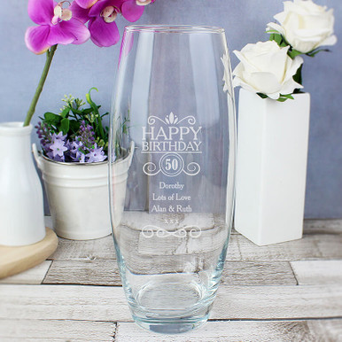 Image of Personalised Birthday Vase