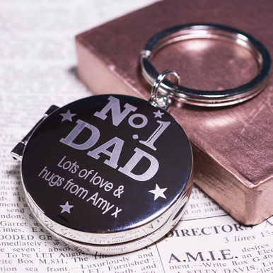 Image of Personalised No1 Dad Keyring