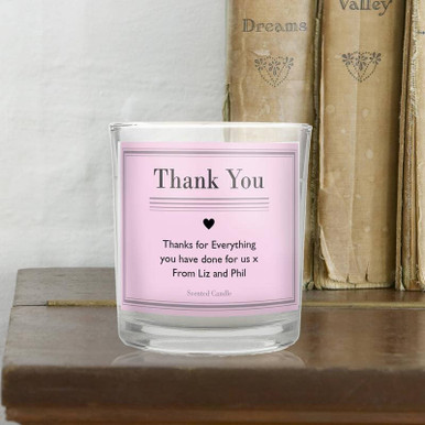 Image of Personalised Classic Pink Scented Jar Candle