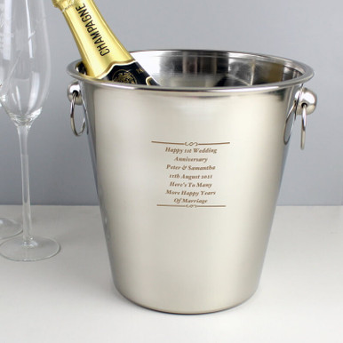 Click to view product details and reviews for Personalised Ice Bucket Any Message.
