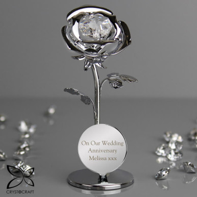 Click to view product details and reviews for Personalised Crystocraft Rose Ornament.