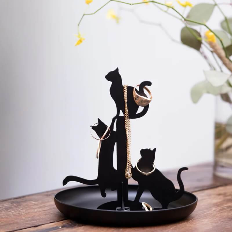 Black Cats Jewellery Holder