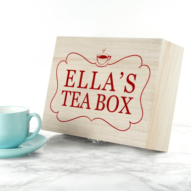 Image of Personalised Tea Box With Tea