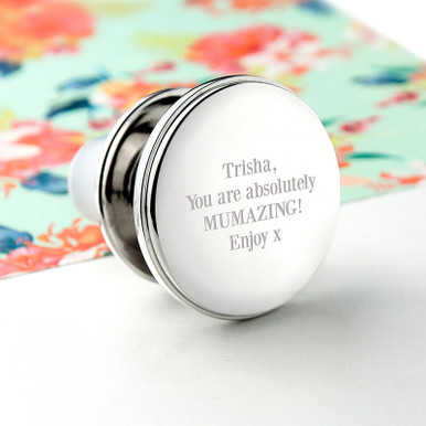 Image of Personalised Silver Plated Wine Bottle Stopper