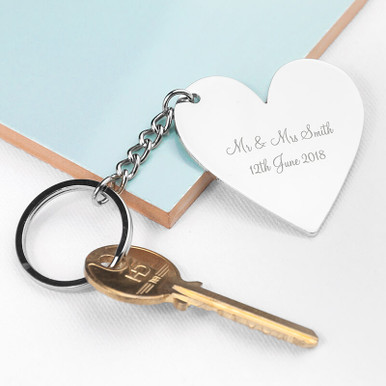 Personalised Heart Keyring