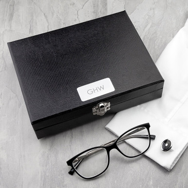 Image of Personalised 12 Compartment Cufflink Box