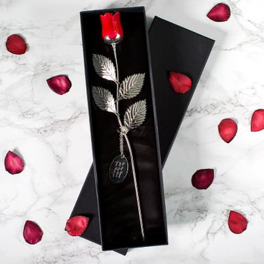 Click to view product details and reviews for Personalised Silver Plated Rose.