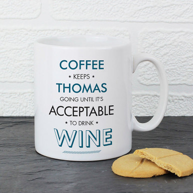 Image of Personalised Acceptable To Drink Mug - Blue