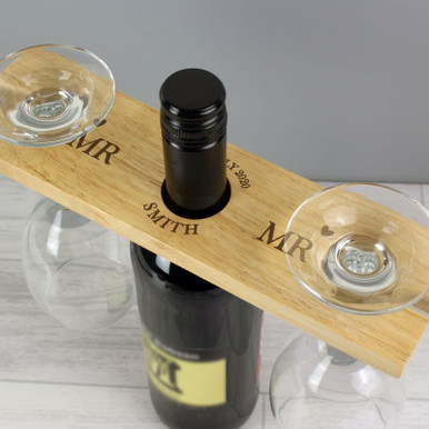 Click to view product details and reviews for Personalised Married Couple Wine Glass Bottle Butler.