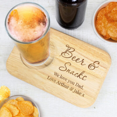 Image of Personalised Wooden Coaster Tray