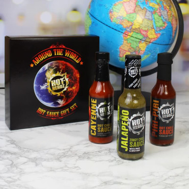 Image of Personalised Hot-Headz Around The World Hot Sauce Gift Set