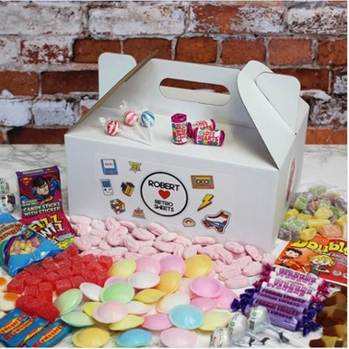 Click to view product details and reviews for Personalised Retro Sweet Tuck Box Large.