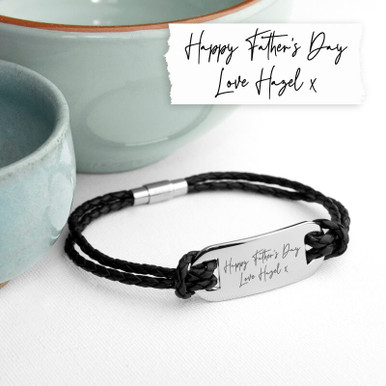 Click to view product details and reviews for Personalised Handwriting Mens Bracelet.