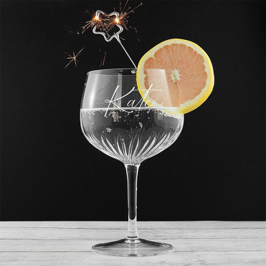 Click to view product details and reviews for Personalised Crystal Gin Goblet.