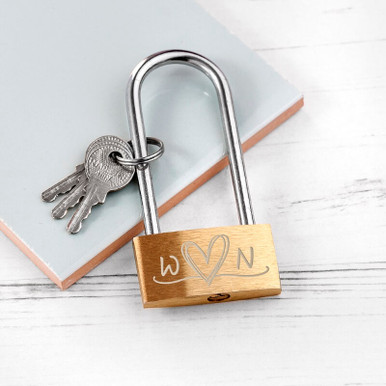 Click to view product details and reviews for Personalised Couples Padlock.