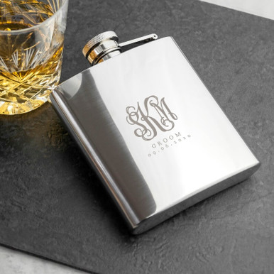 Image of Personalised Monogrammed Hip Flask