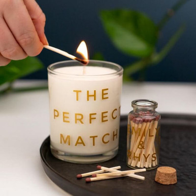 Click to view product details and reviews for Personalised Perfect Match Candle Set.