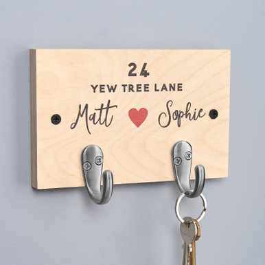 Personalised Couples Key Hooks