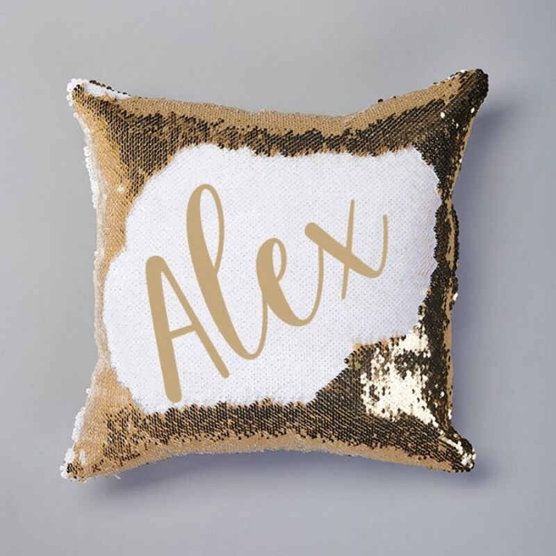 Personalised Name Sequin Reveal Cushion