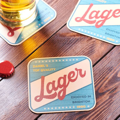 Image of Personalised Retro Style Beer Mats