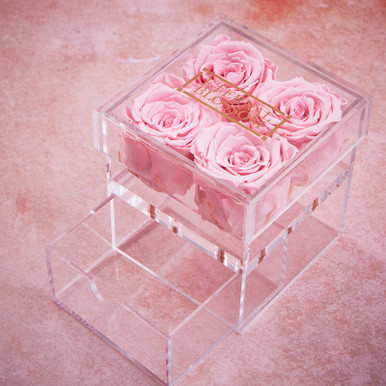 Click to view product details and reviews for One Year Roses Make Up Box 4 Piece.