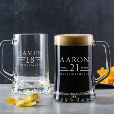 Click to view product details and reviews for Personalised Birthday Beer Tankard.