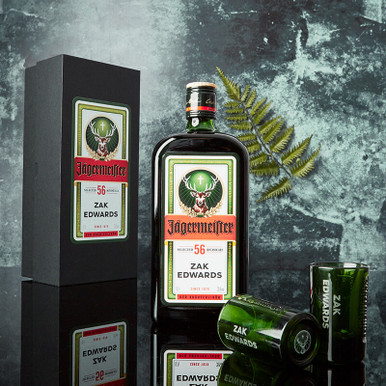 Image of Personalised Jagermeister and Shot Glasses Gift Set - 70cl
