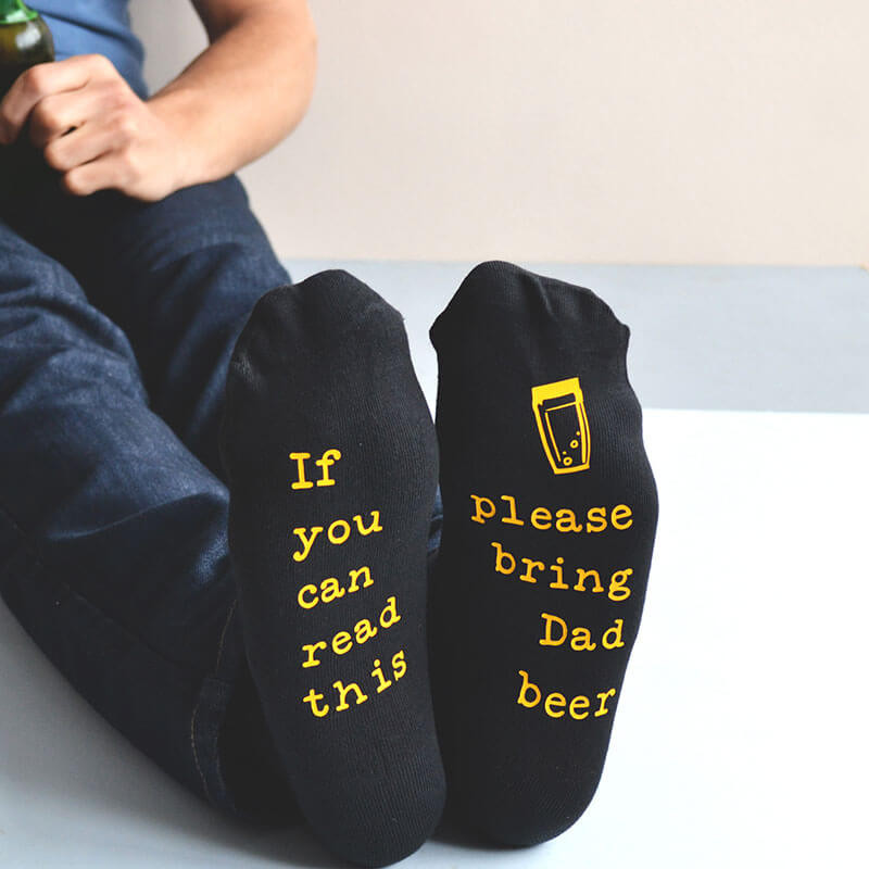 Personalised Please Bring Beer Socks black