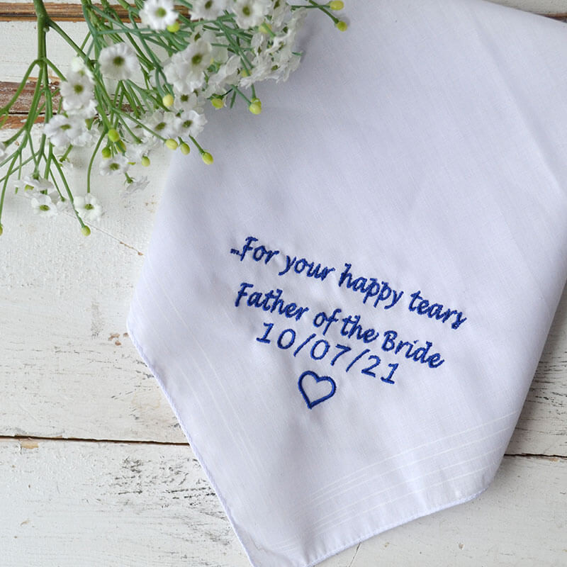 Father Of The Bride Wedding Handkerchief