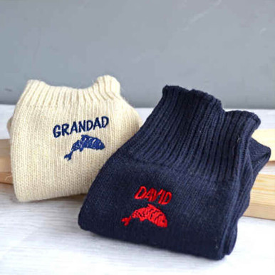 Image of Personalised Embroidered Fishing Socks