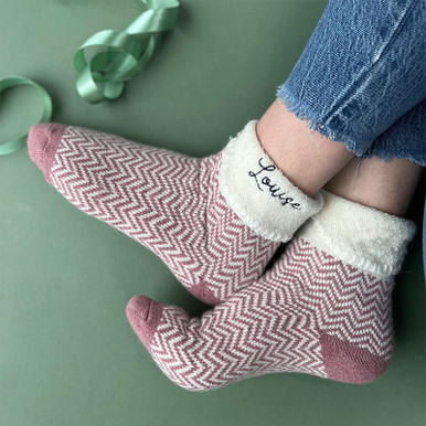Image of Personalised Chevron Cosy Socks