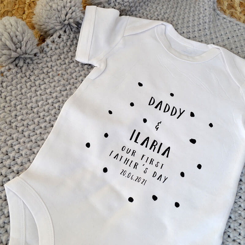 Personalised First Fathers Day Babygrow