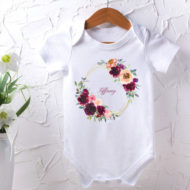 Image of Personalised Maroon And Pink Roses Vest