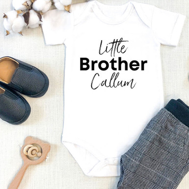 Image of Personalised Little Brother Babygrow Vest