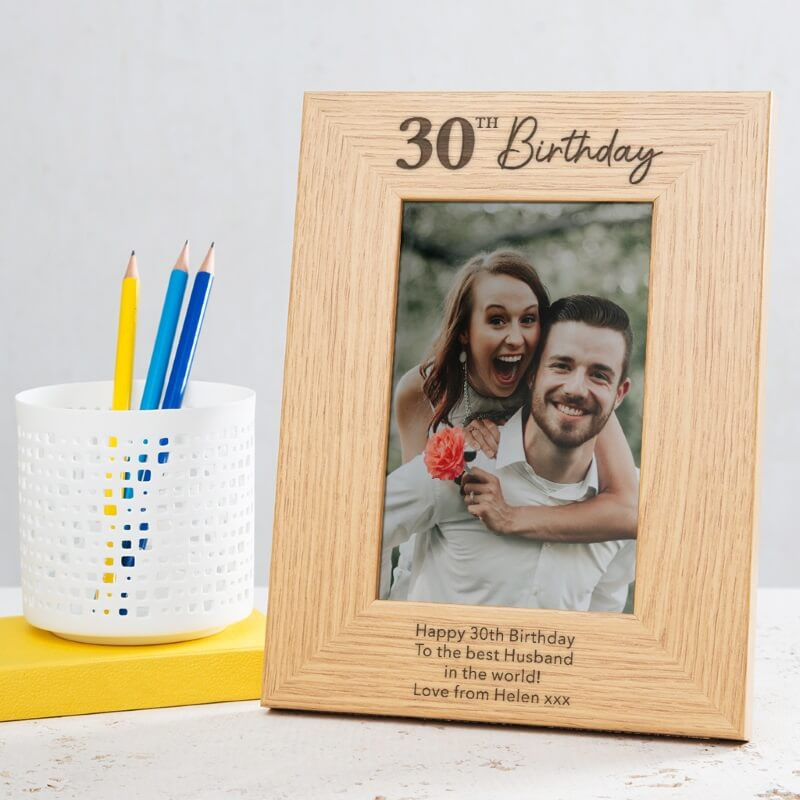 Personalised 30th Birthday Photo Frame