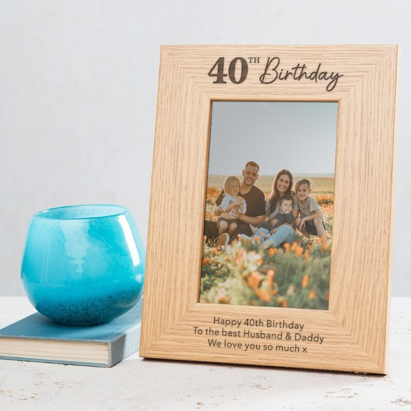 Personalised 40th Birthday Photo Frame