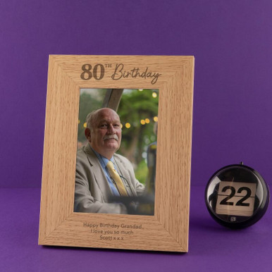 Image of Personalised 80th Birthday Photo Frame