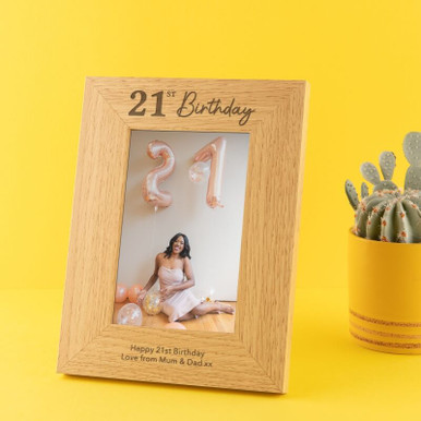 Image of Personalised 21st Birthday Photo Frame