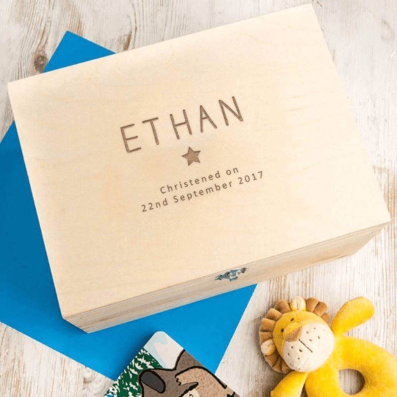 Personalised Wooden Memory Keepsake Box