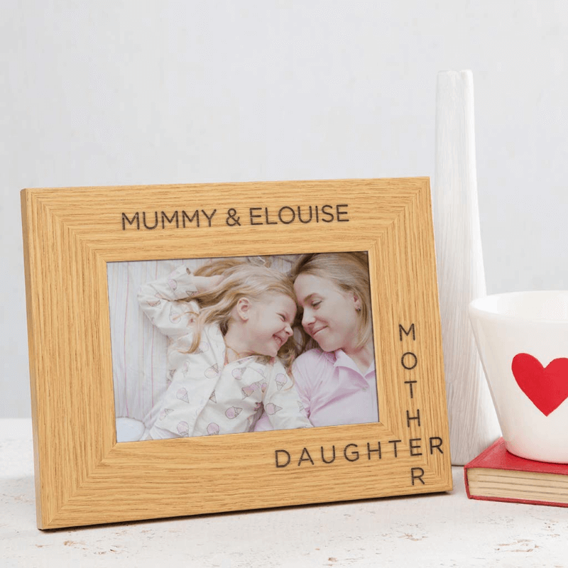 Personalised Mother Daughter Wooden Photo Frame