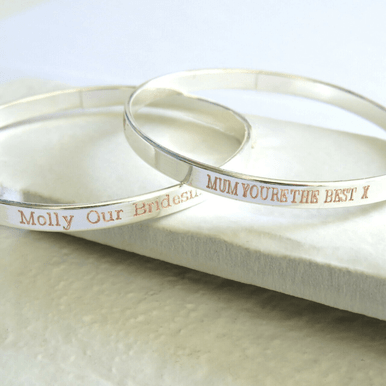 Image of Personalised Clarendon Thin Bangle