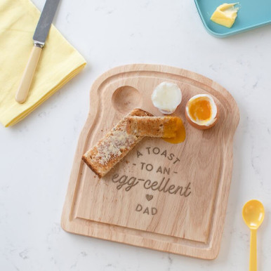 Image of Personalised Eggcellent Dad Breakfast Egg Board