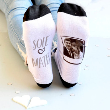 Click to view product details and reviews for Personalised Sole Mates Photo Socks.