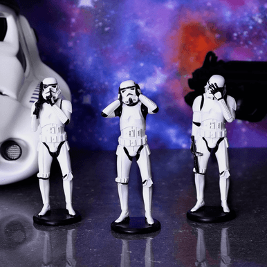 Click to view product details and reviews for Star Wars Three Wise Stormtrooper Figurines.