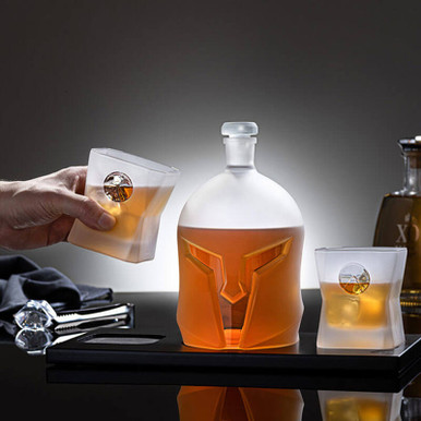 Image of Spartan Helmet Decanter And Glasses Set