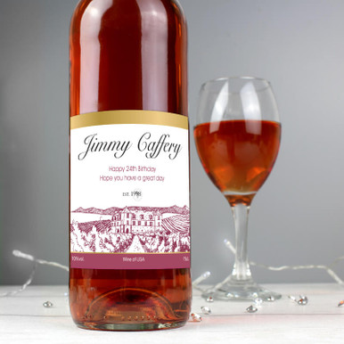 Personalised Bottle Of Rose Wine