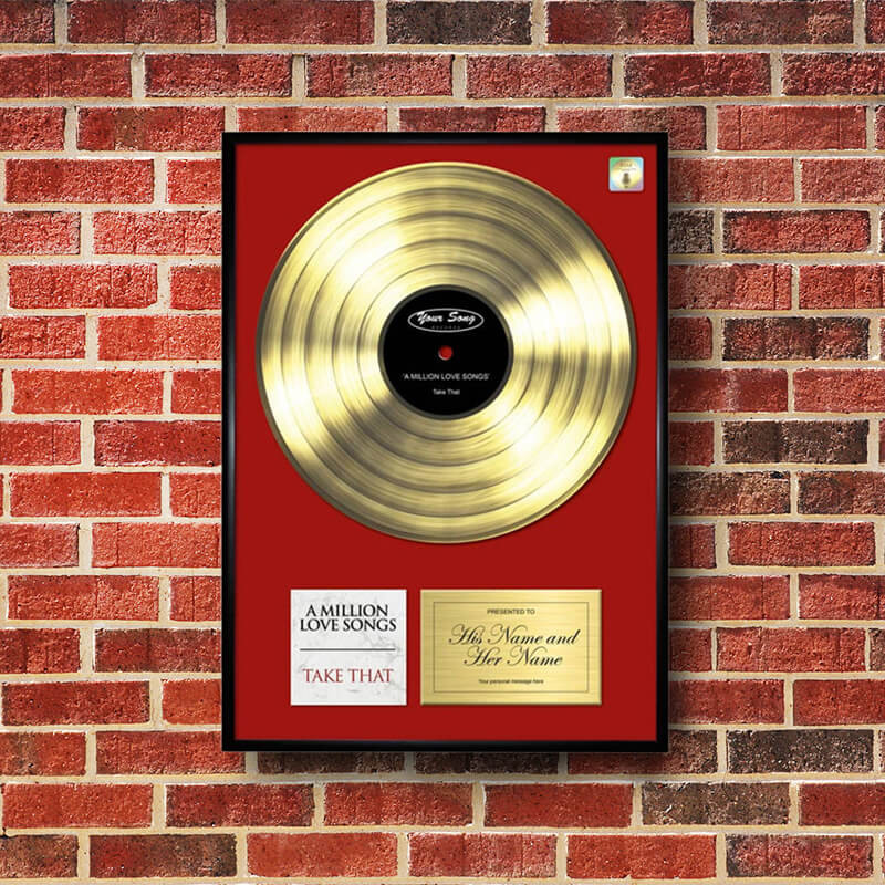 Personalised 'Your Song' Poster Gold